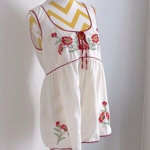 Lucky Brand embroidered blouse